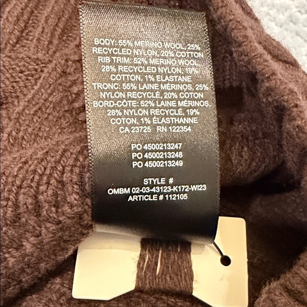 Sunday Best Chocolate Cable Knit Cardigan NWT - Picture 5 of 6